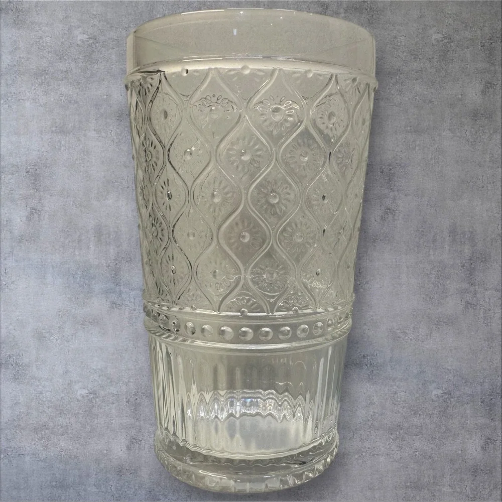 Set‎ of 4 - Godinger Claro Vintage Style Clear Glass Tumblers